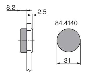 BLUM 84.4140 krytka sklo "O" černá Blum