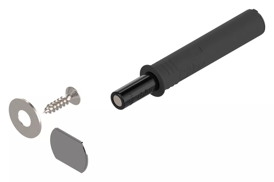 BLUM 956.1004 Tip-on pro závěsy, 50mm, magnet, sada, černá CS Blum