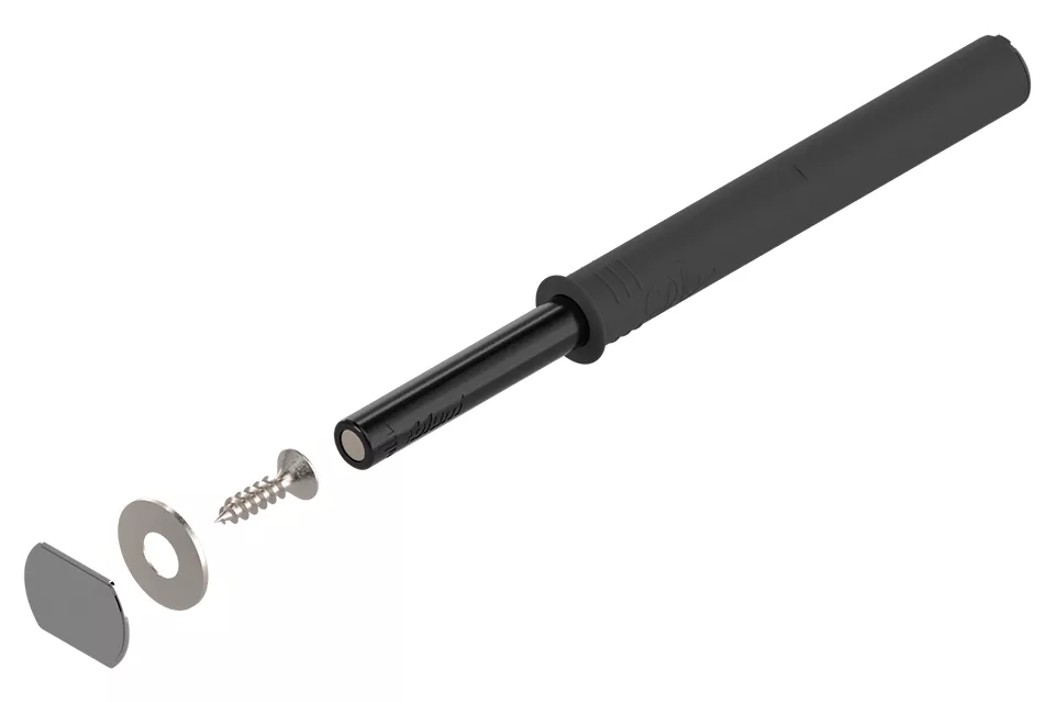 BLUM 956A1004 Tip-on pro závěsy, 76mm, magnet, sada, černá CS Blum