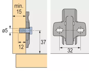 HETTICH 9071596 Podložka 8099 D=1,5 na hmoždi Hettich