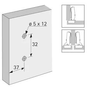 HETTICH 9075083 Sensys podložka 8099 D=5 mm excentr eurošroub Hettich