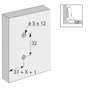 HETTICH 9075083 Sensys podložka 8099 D=5 mm excentr eurošroub Hettich