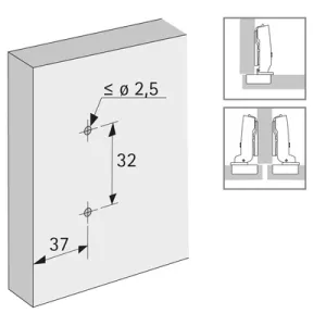 HETTICH 9075088 podložka 8099 D=5 mm excentr předmontovaný vrut