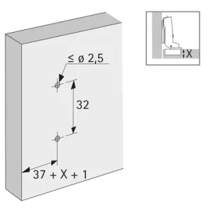 HETTICH 9075088 podložka 8099 D=5 mm excentr předmontovaný vrut