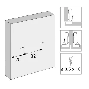HETTICH 9117471 podložka Sensys linární k našroubování, D=1,5 mm obsidián