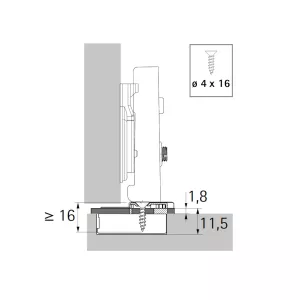 HETTICH 9306263 Veosys adaptér pod misku TH, 1,8mm