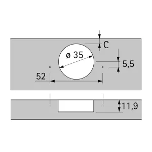 HETTICH 9313180 Novisys závěs vložený 105° TH vrut PTO