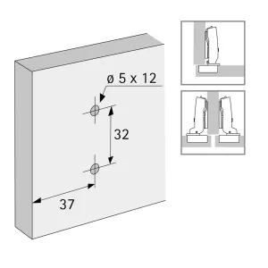 HETTICH 9313886 Novisys montážní podložka křížová D3 eurošroub