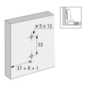 HETTICH 9313886 Novisys montážní podložka křížová D3 eurošroub