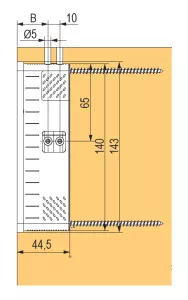 OMM A426.26.02 hák pro závěsné rektifikační kování ATC311 hloubka 26mm N/A