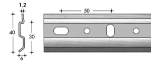 SCILM závěsná lišta 40x1,2mm délka 2,095m pozink SCILM závěsná lišta 40x1,2mm délka 2,095m pozink