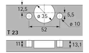 HETTICH 77735 Selekta pro 2000 miska T23