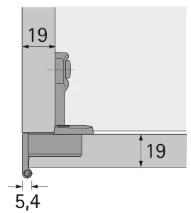 HETTICH 9072547 Selekta Pro 2000 ramínko S19/15 hmoždinka pružina černá