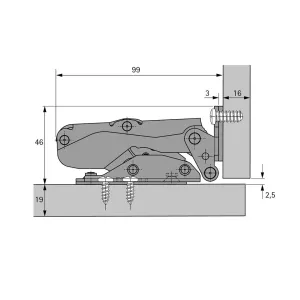 HETTICH 9239784 přídavný závěs Kamat