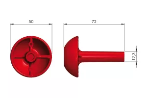 IF K-PUSH narážecí nástroj pro instalaci mechanismu Italiana Ferramenta