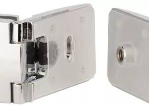 SISO závěs See-Me, 180°, dveře sklo, korpus sklo/DTDL, vrtání skla 10mm, chrom N/A