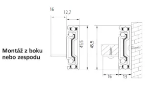 StrongBall S5 kuličkový celovýsuv s podpěrou, 350mm/25kg, bez tlumení