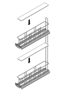HETTICH 9077601 Cargo 90° IQ plus police 150 mm