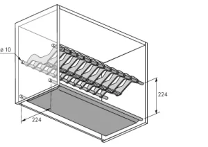 HETTICH 9079812 Odkapávací mřížka 900 mm