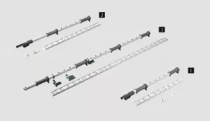 HETTICH 9132546 LeMans II osa 600-750 mm ocel bílá