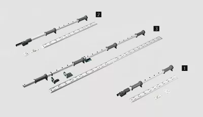 HETTICH 9132546 LeMans II osa 600-750 mm ocel bílá Hettich
