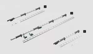 HETTICH 9132547 LeMans II osa 720-900 mm bílá