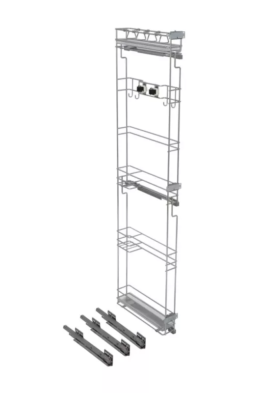 VIBO boční výsuvná skříň na úklid, 150mm, pravá Vibo