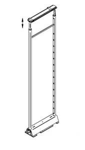 VIBO CE1905+GCFTMVG, potravinová skříň, rám včetně pojezdu, 1760-2200mm Vibo